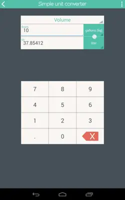 Simple Unit Converter android App screenshot 1