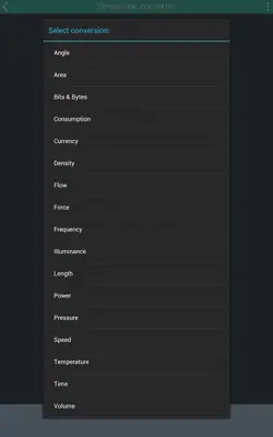 Simple Unit Converter android App screenshot 7